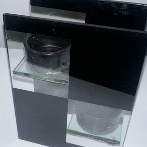 Black and Silver Wall Tea Light Holder